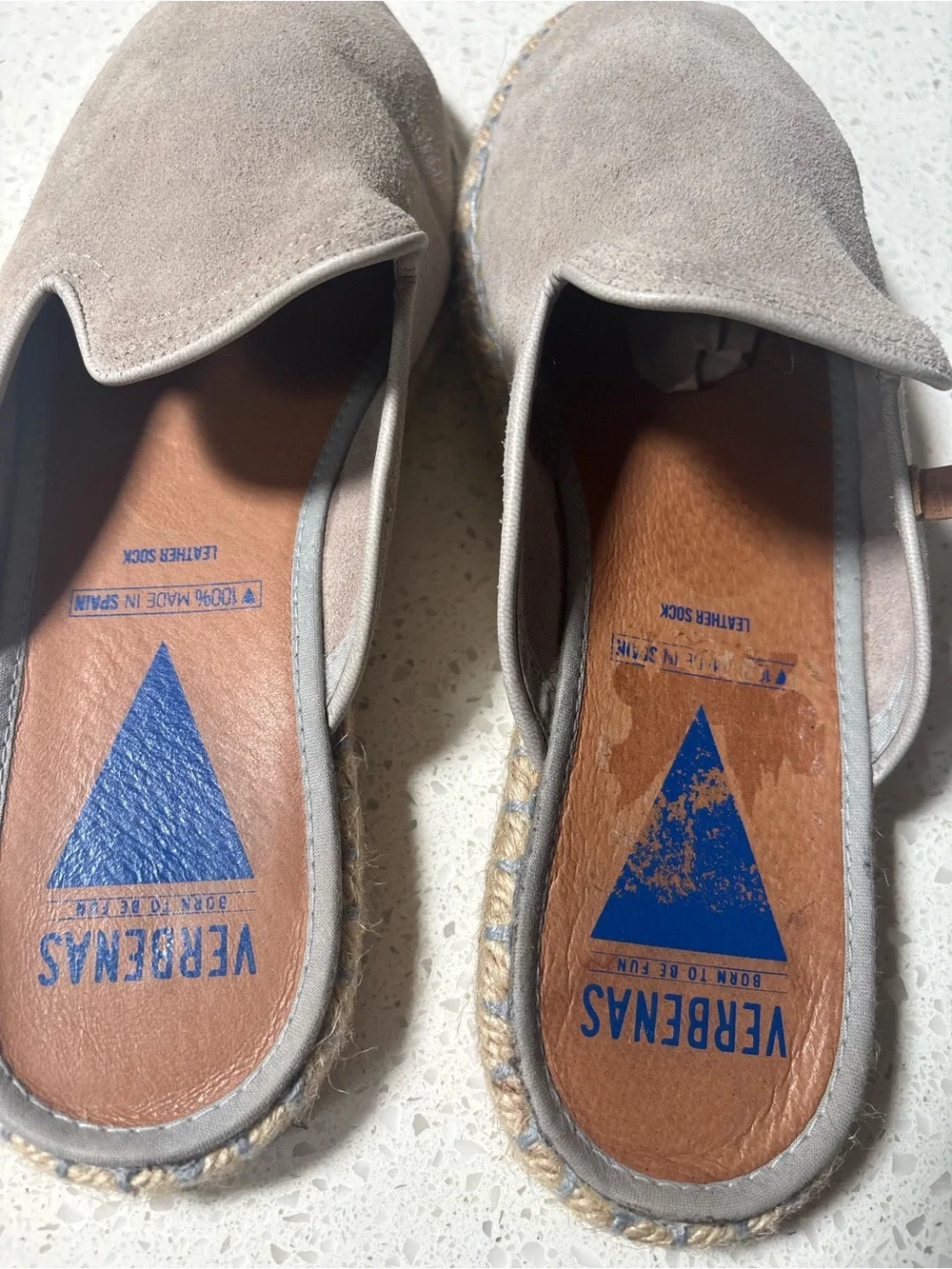 Verbenas Celia Womens US 8.5 EU 39 Mule Espadrilles Sandal Taupe Made In Spain